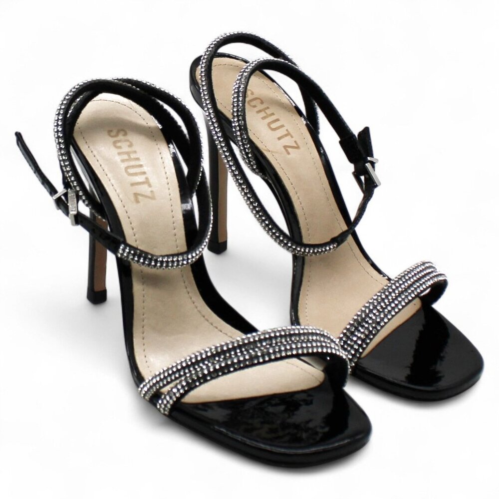 Altina Glam Womens Buckle Leather Heels